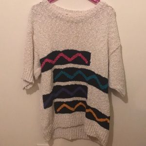 Slouchy 80s short sleeved sweater
